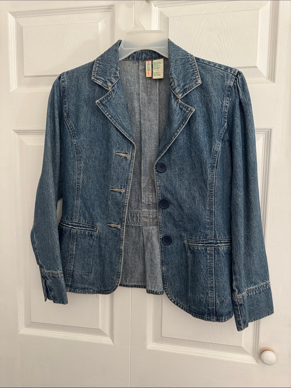 bill blass Medium Blue Denim Blazer Jacket